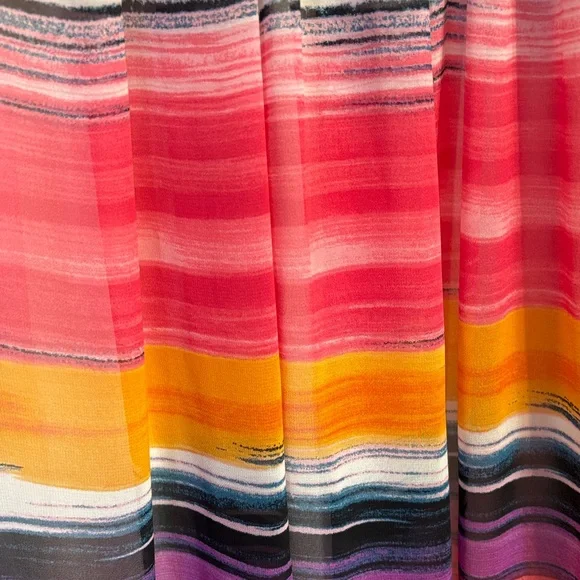 Calvin Klein multi colored Pink and Orange Striped small Dress - Picture 2 of 6